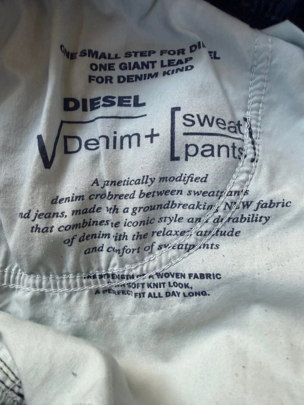 Diesel Krooley-NE JoggJeans Distressed Sweat Jeans W30 Medium Blue 0670U